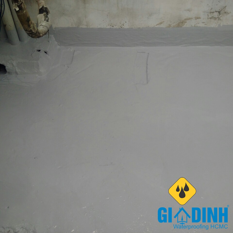 Quét chống thấm toàn bộ bề mặt sàn